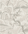 Indigo Garden Wallpaper - Neutral / Light Grey