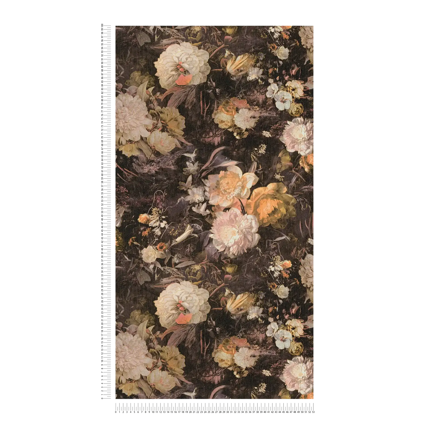 Melody Floral Wallpaper - Sepia/Orange