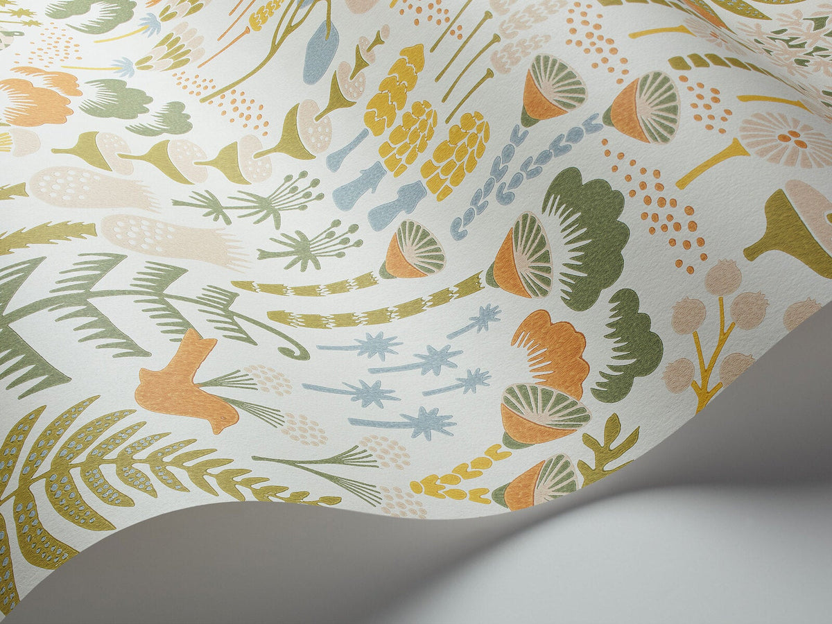 Sample - Hoppmosse Wallpaper - White