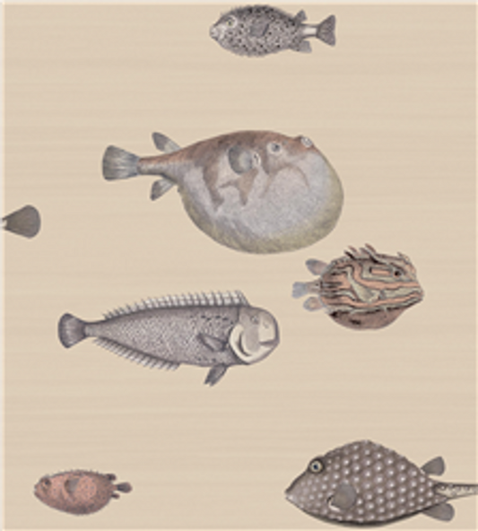 Acquario Fish Wallpaper - Taupe