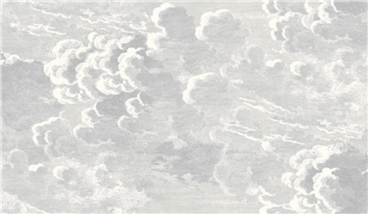 Nuvolette Wallpaper (2-Roll Set) - Cole & Son - Soot/Snow