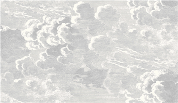 Sample - Nuvolette Wallpaper (2-Roll Set) - Soot/Snow