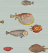 Acquario Fish Wallpaper - Print Room Blue