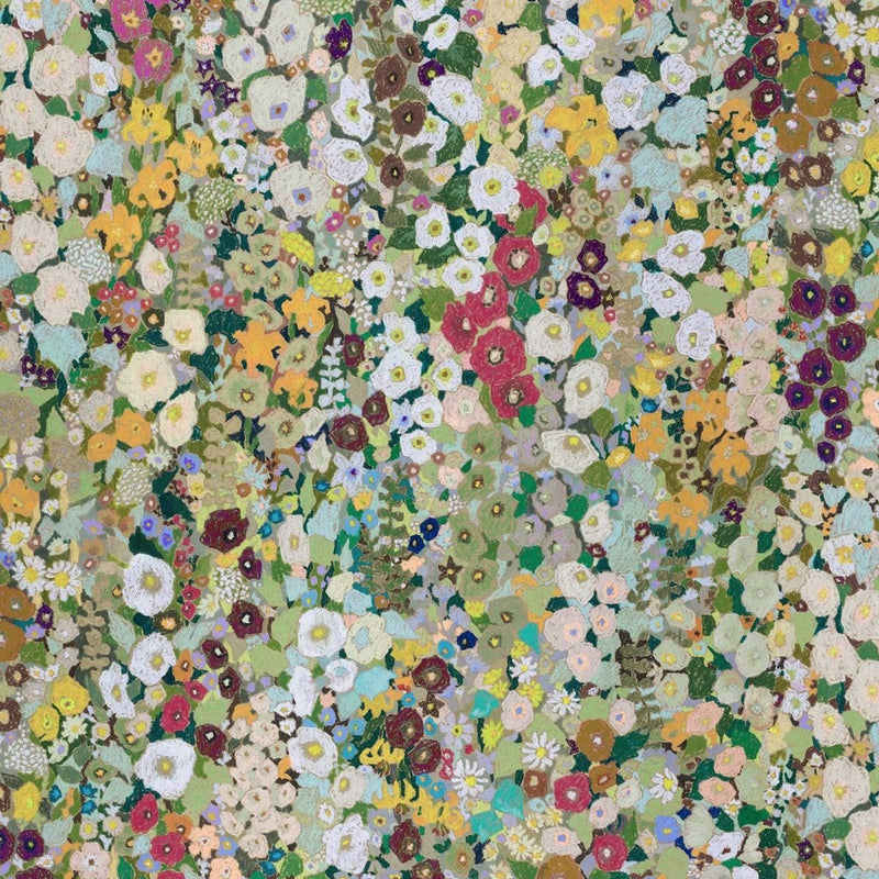 Hollyhocks Hybrid Wallpaper Mural - House of Hackney