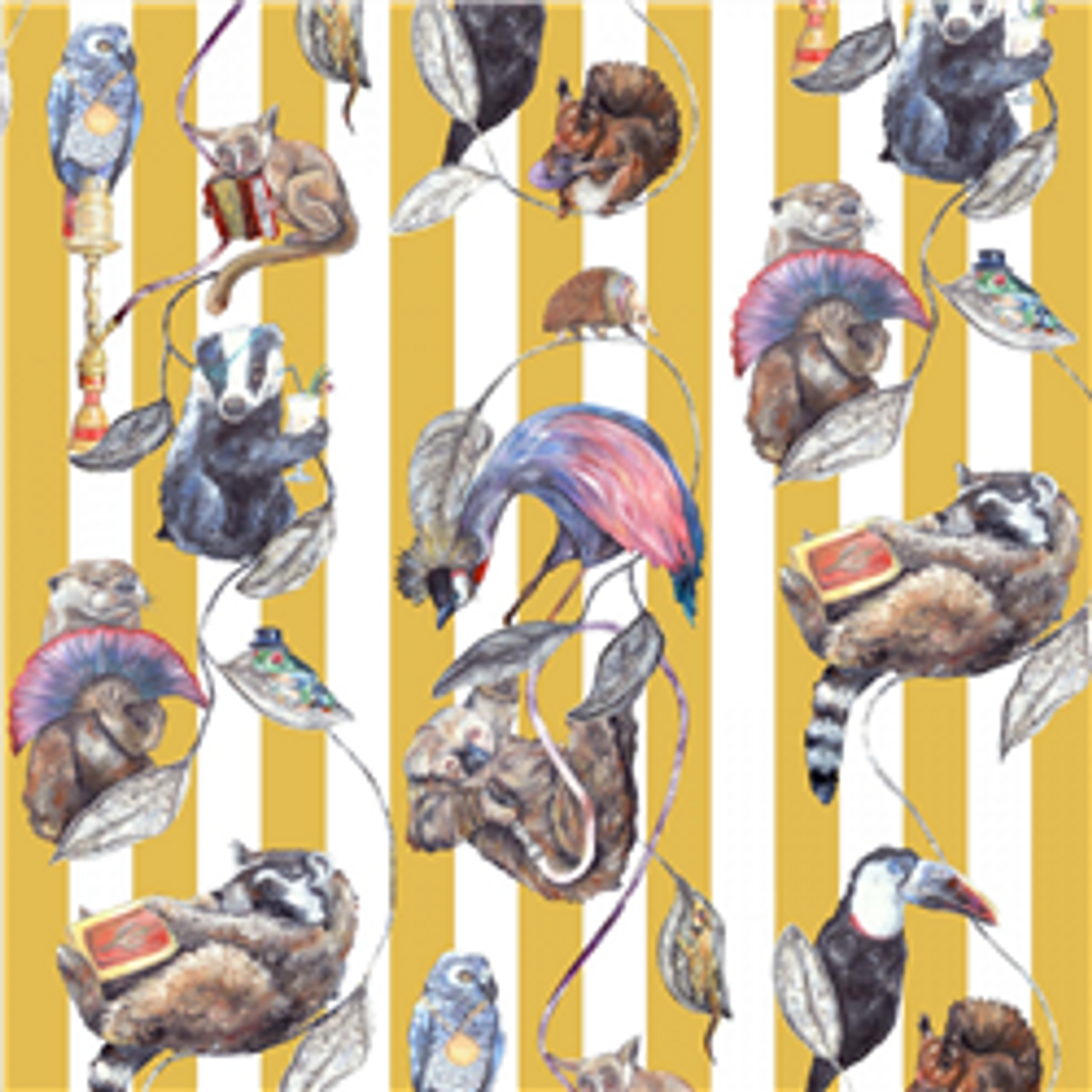 Hackney Empire Hybrid Mural Wallpaper - House of Hackney - Ochre Stripe