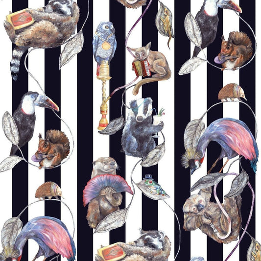 Hackney Empire Hybrid Mural Wallpaper - House of Hackney - Midnight Stripe