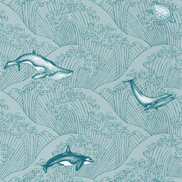 Sample - Our Planet Under The Sea Wallpaper - Light Blue