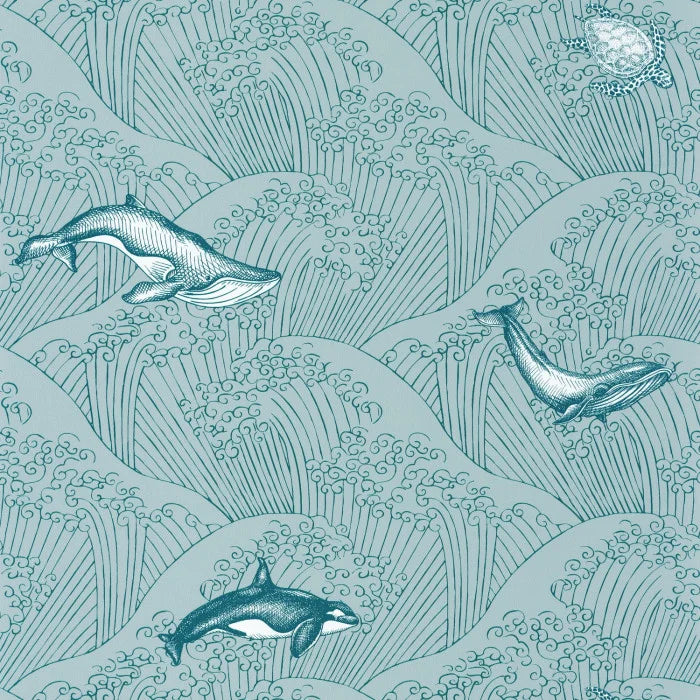 Sample - Our Planet Under The Sea Wallpaper - Light Blue