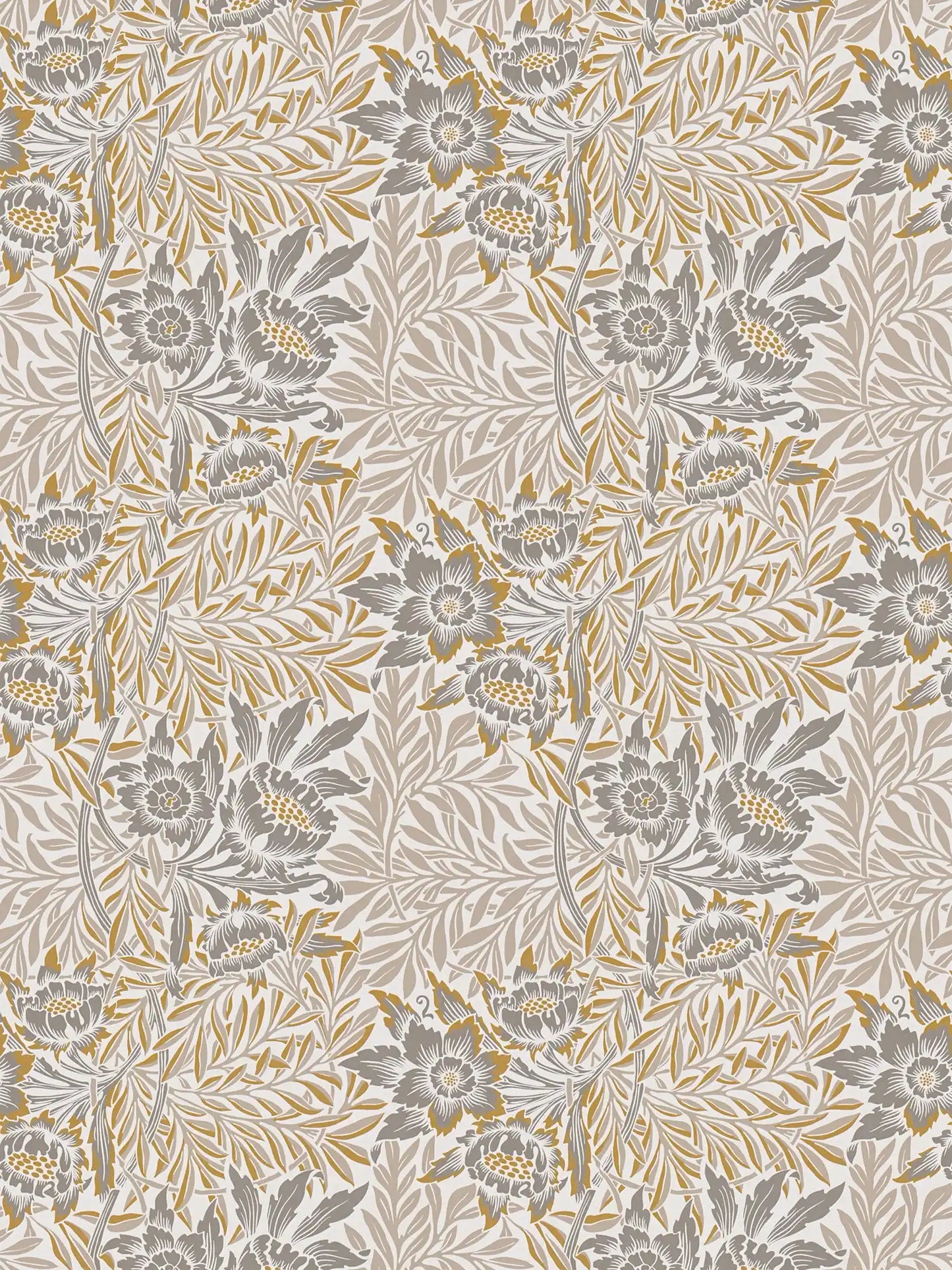 Baroque Floral Wallpaper - Sand