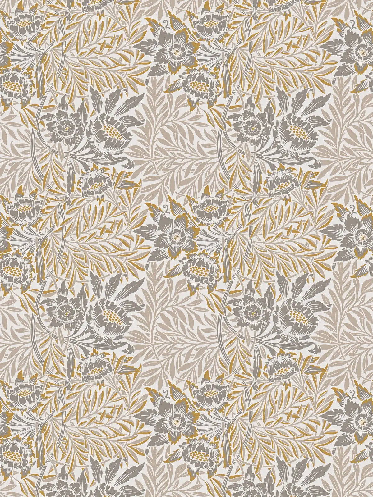 Sample - Baroque Floral Wallpaper - Sand