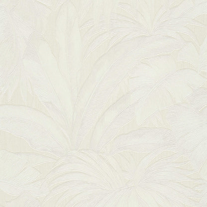 Versace Giungla Palm Leaves Wallpaper - Cream/Silver