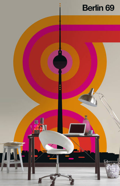Berlin Radio Tower - Custom Sized Wallpaper Mural (per m2)