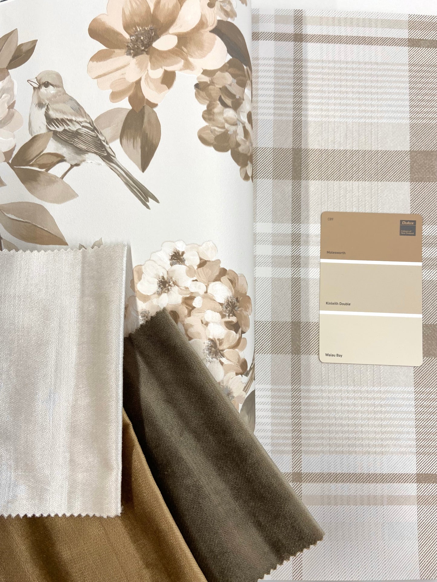 Kirkham Check - Plaid Wallpaper - Neutral