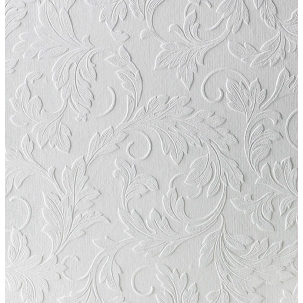 Scrolling Leaf - Paintable Wallpaper