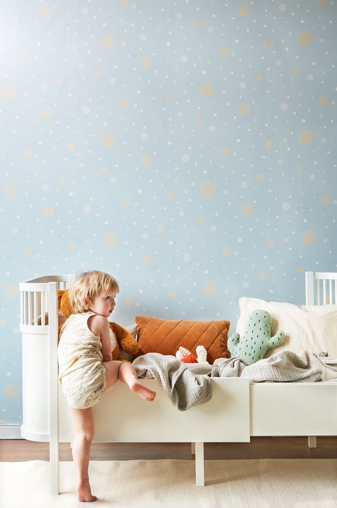 Confetti Wallpaper - Soft Blue