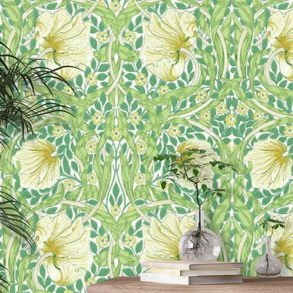 Pimpernel Wallpaper - Weld/Leaf Green