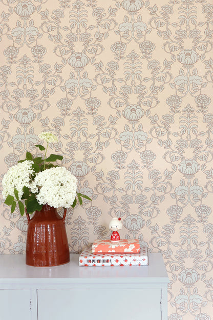 Cheri Spritz Wallpaper - Minty Breeze Beige