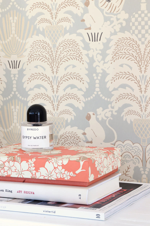 Sample - Hello Monkey Wallpaper - Pale Sage Green