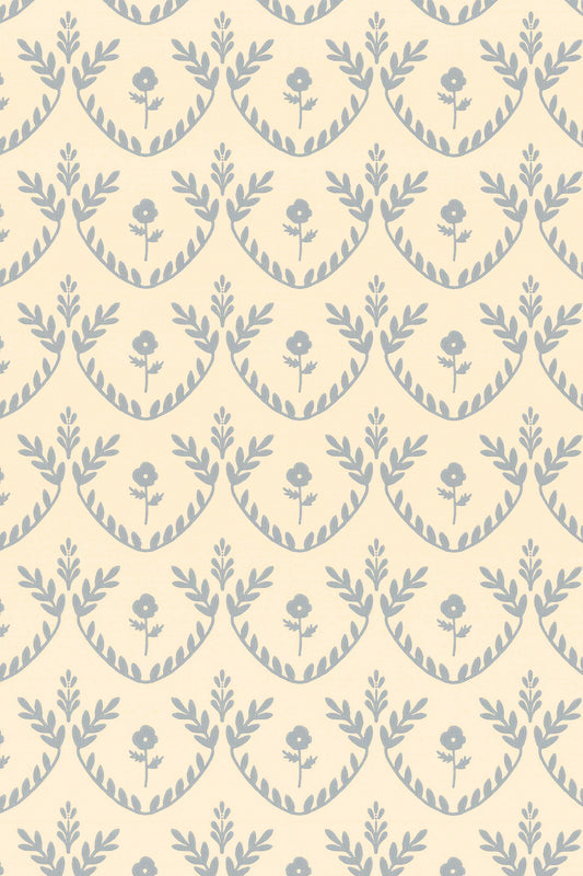 Bellini Wallpaper - Soft Blue