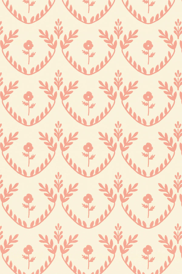 Sample - Bellini Wallpaper - Sunny Red