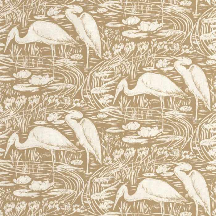 Euphrate – Heron Vinyl Wallpaper – Beige