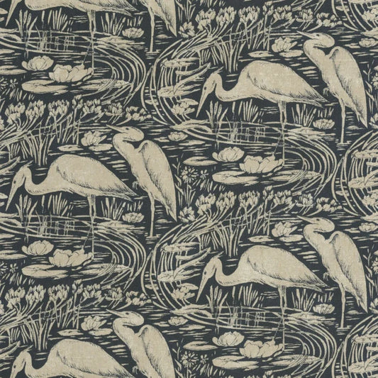 Euphrate – Heron Vinyl Wallpaper – Ink