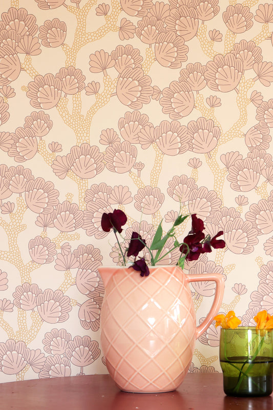Beachy Breeze Wallpaper - Ballet Pink
