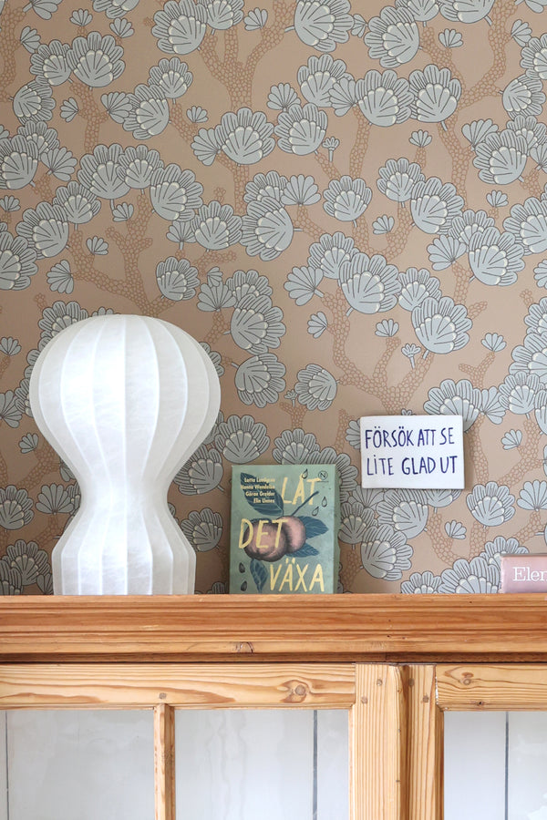 Sample - Beachy Breeze Wallpaper - Milky Coconut Brown