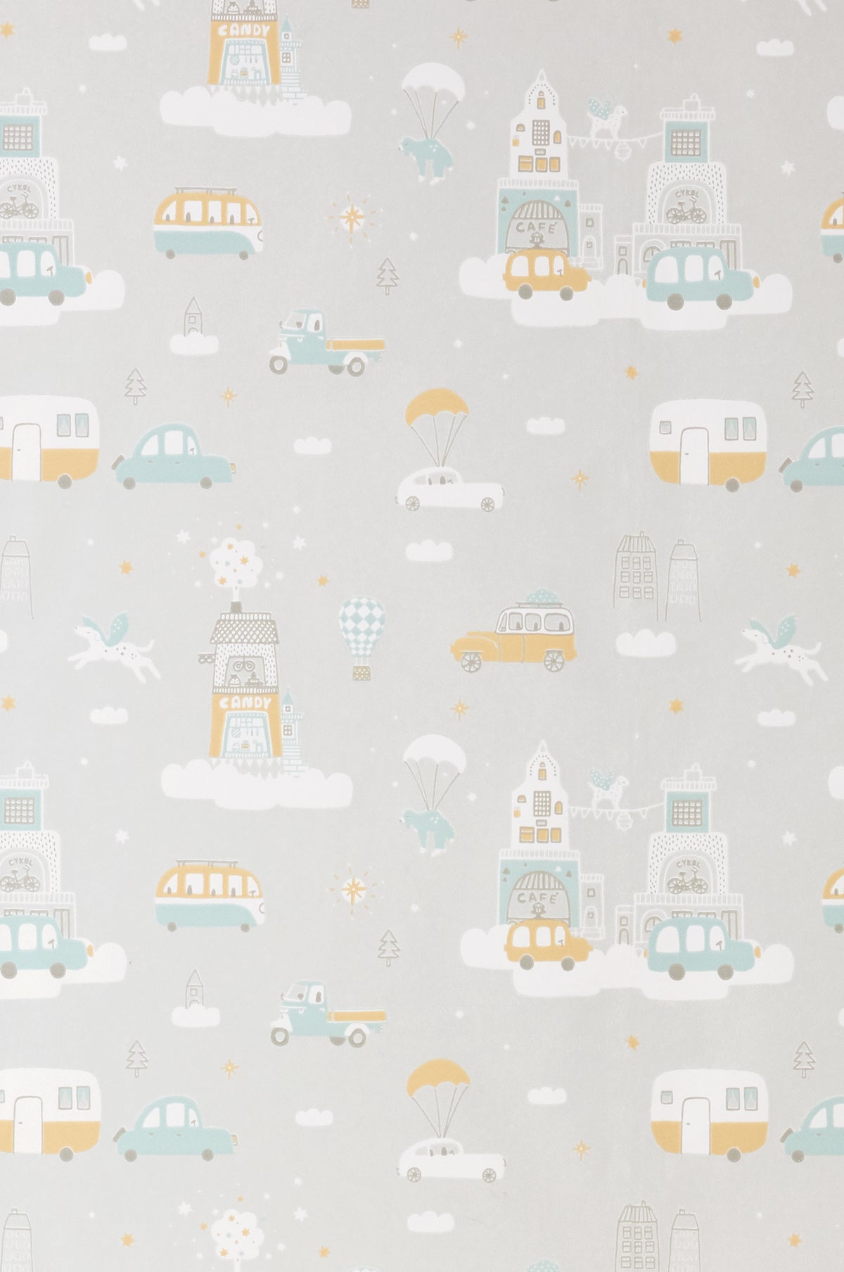 Sample - Above the Clouds Wallpaper - Soft Grey