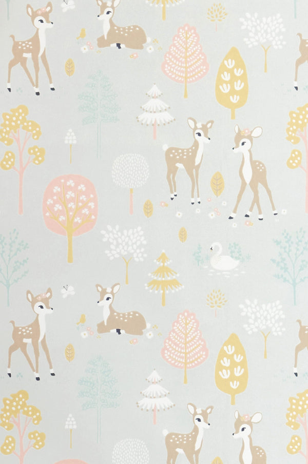 Sample - Golden Woods Wallpaper - Light Grey