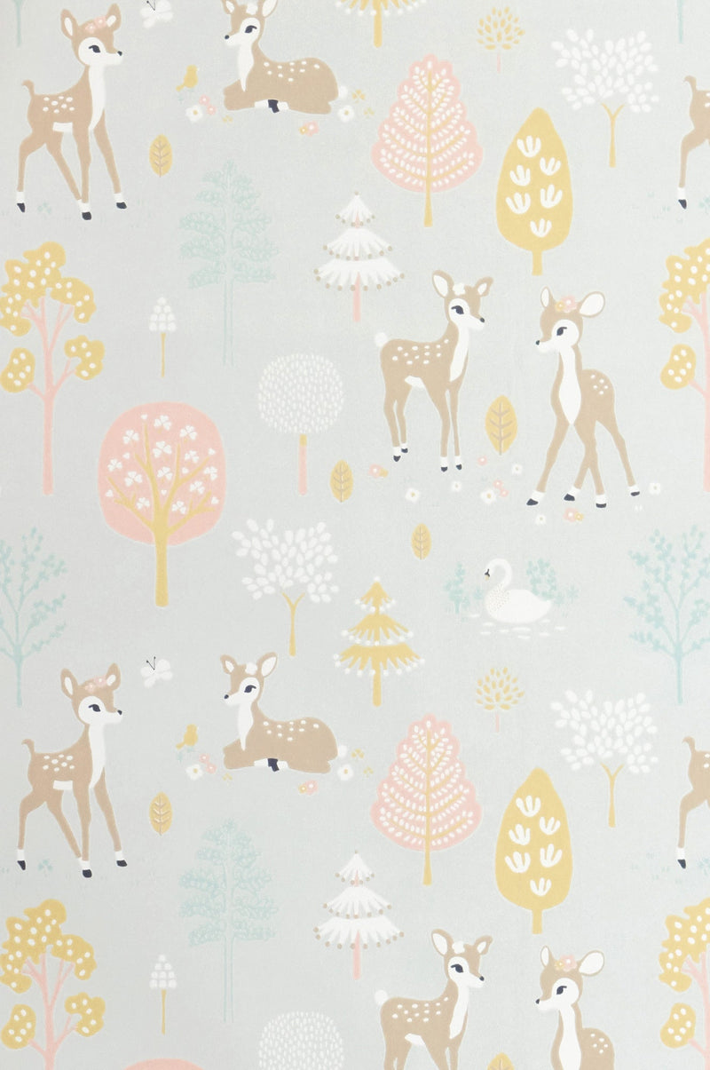 Sample - Golden Woods Wallpaper - Light Grey