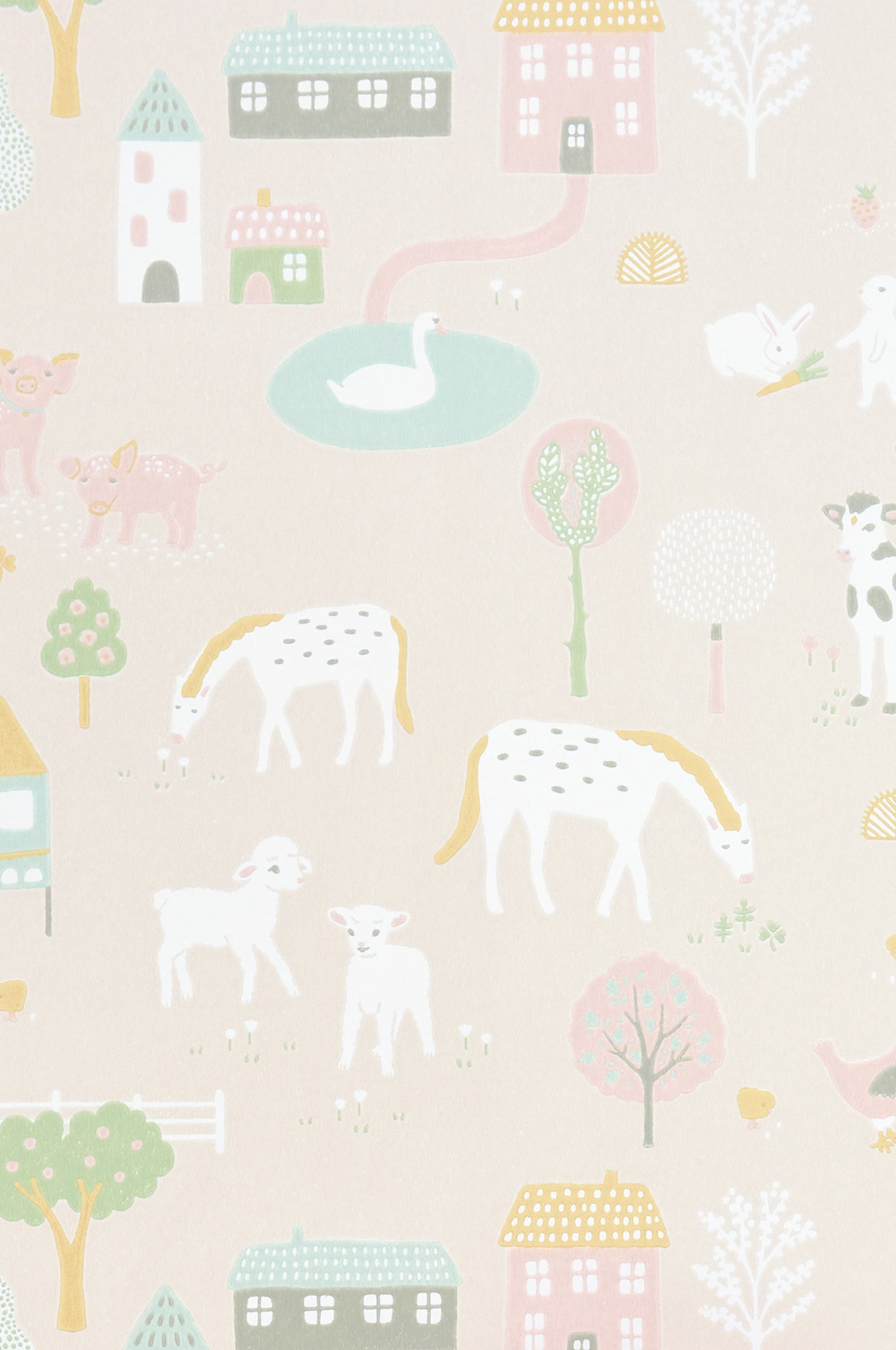 My Farm Wallpaper - Pink