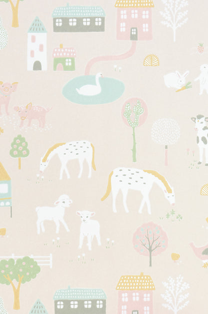 My Farm Wallpaper - Pink
