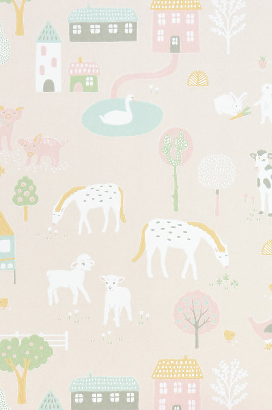 My Farm Wallpaper - Pink