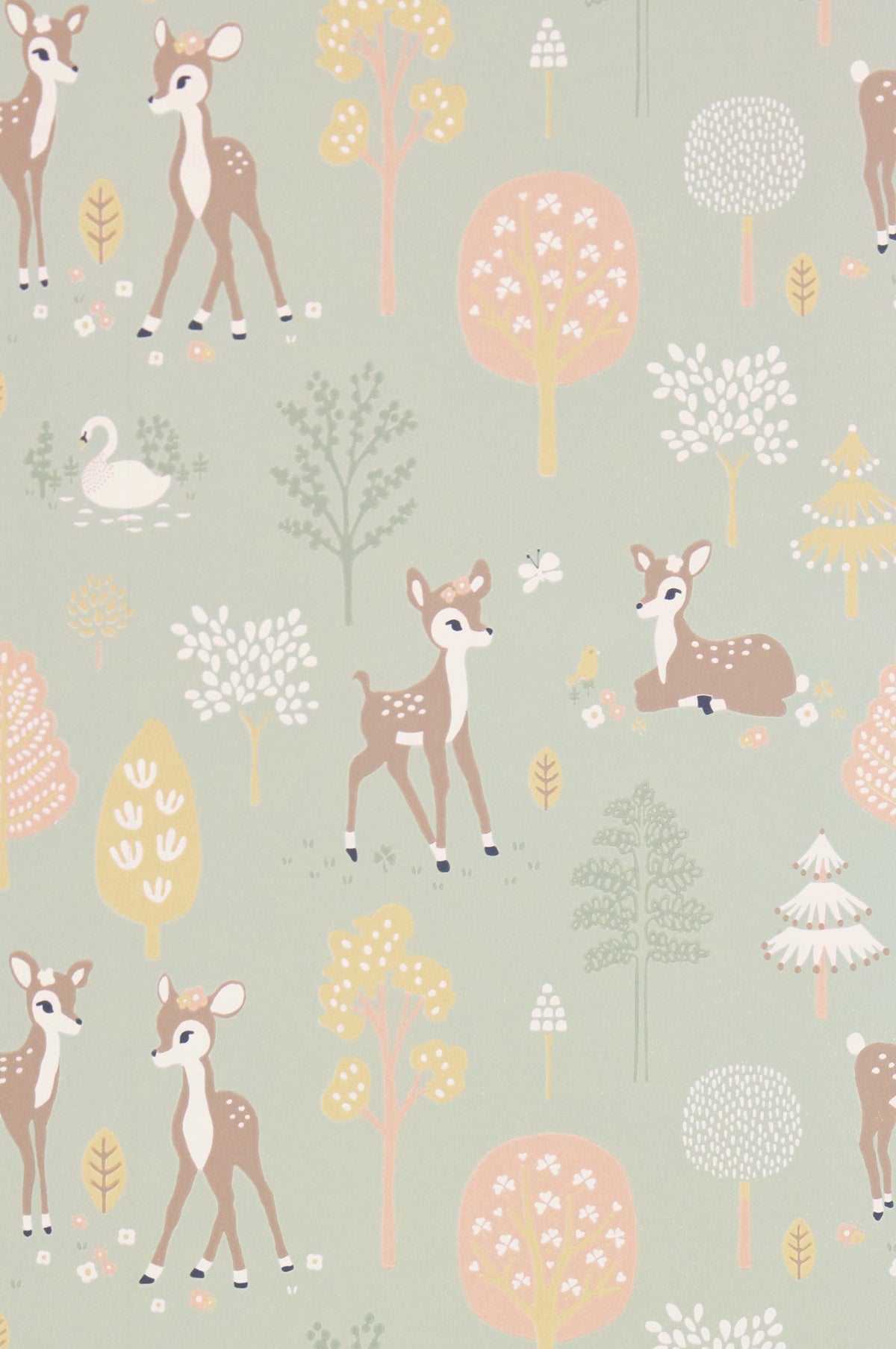 Sample - Golden Woods Wallpaper - Dusty Green