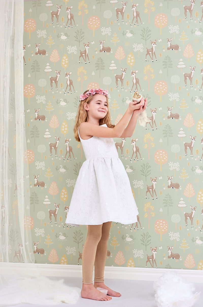 Golden Woods Wallpaper - Dusty Green