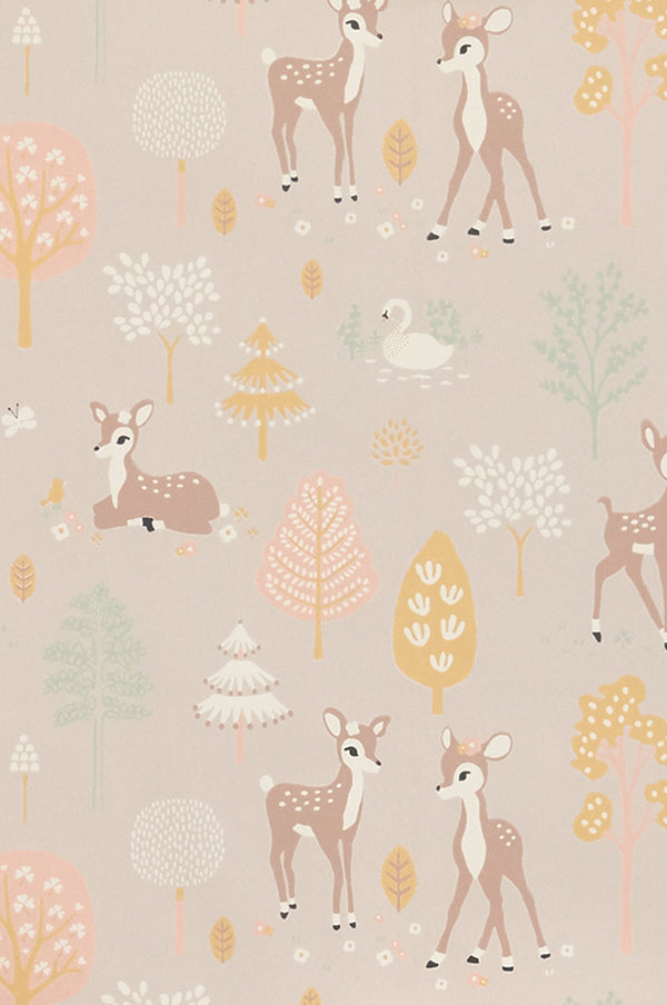 Sample - Golden Woods Wallpaper - Dusty Lilac