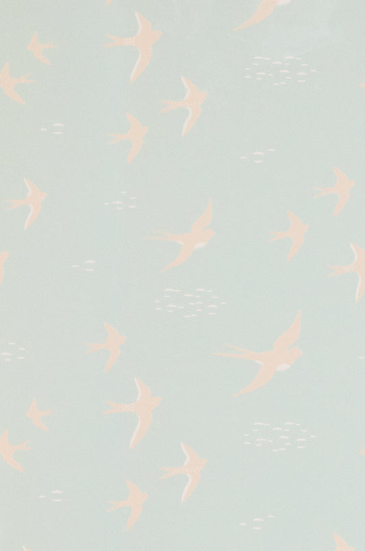 Follow The Wind Wallpaper - Dusty Turquoise
