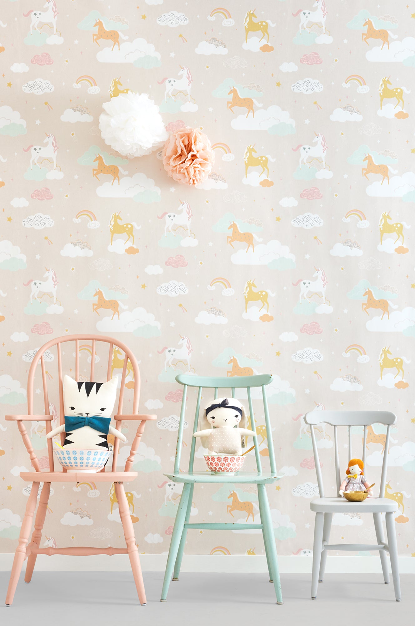 Rainbow Treasures Wallpaper - Pink
