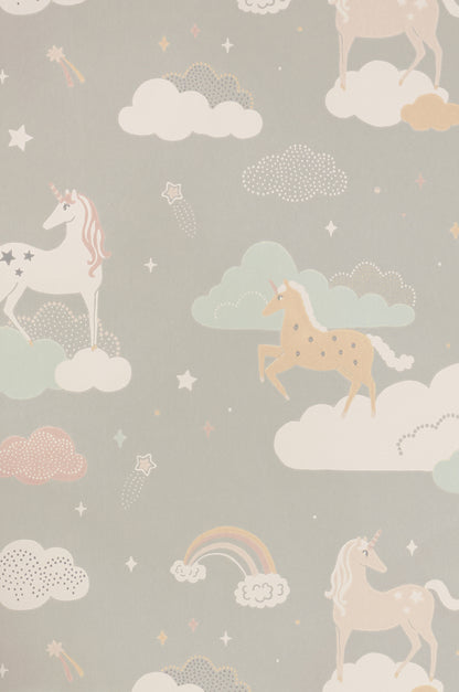 Rainbow Treasures Wallpaper - Mud Grey