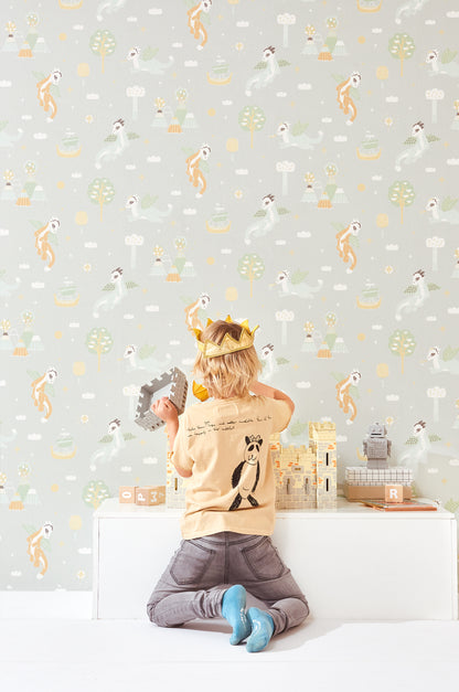 Magical Adventure Wallpaper - Soft Grey