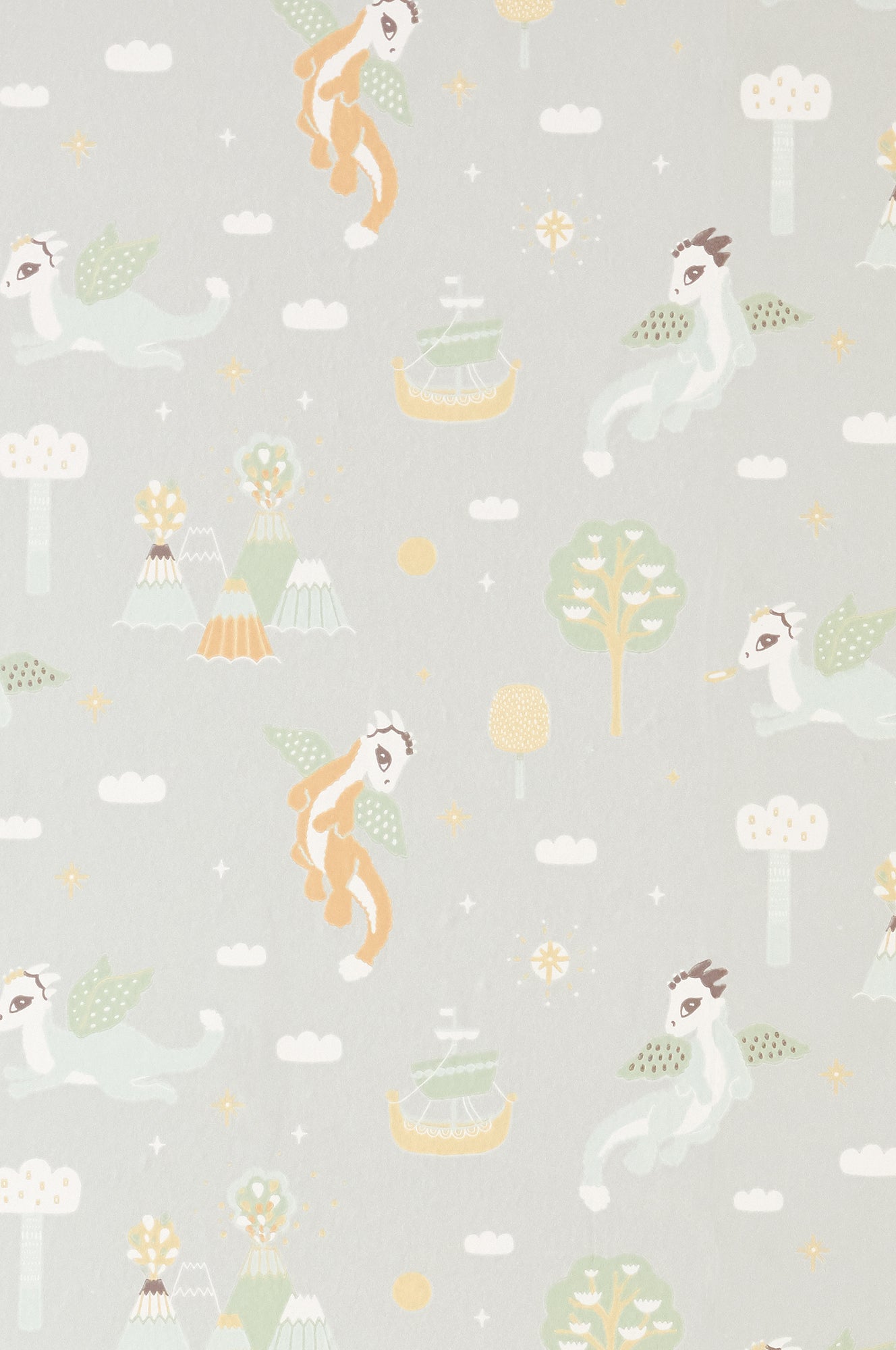 Magical Adventure Wallpaper - Soft Grey
