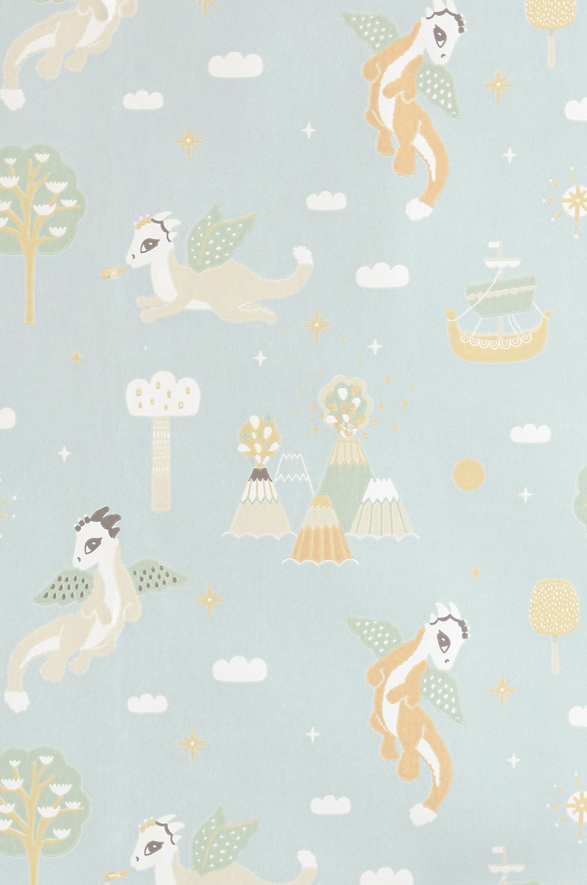 Sample - Magical Adventure Wallpaper - Dusty Blue