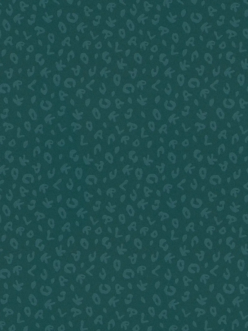 Leopard - Karl Lagerfeld Wallpaper - Teal