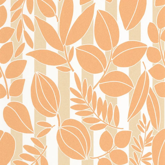 Ramatuelle Wallpaper - Apricot + Sable