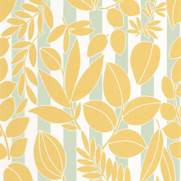 Sample - Ramatuelle Wallpaper - Citron + Blue