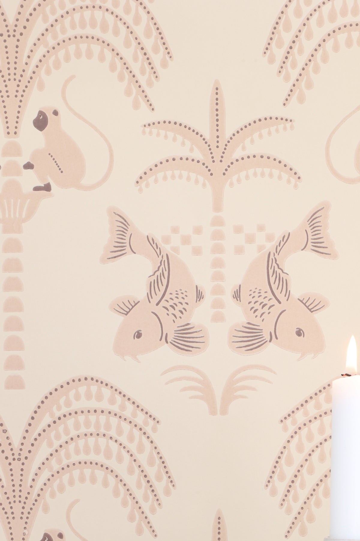 Sample - Sunset Gold Wallpaper - Beige Pink