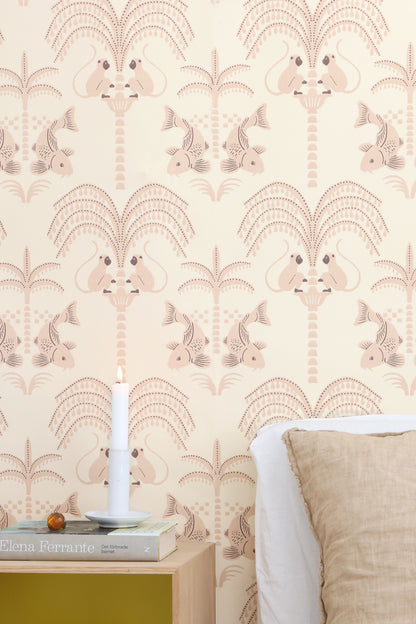 Sunset Gold Wallpaper - Beige Pink