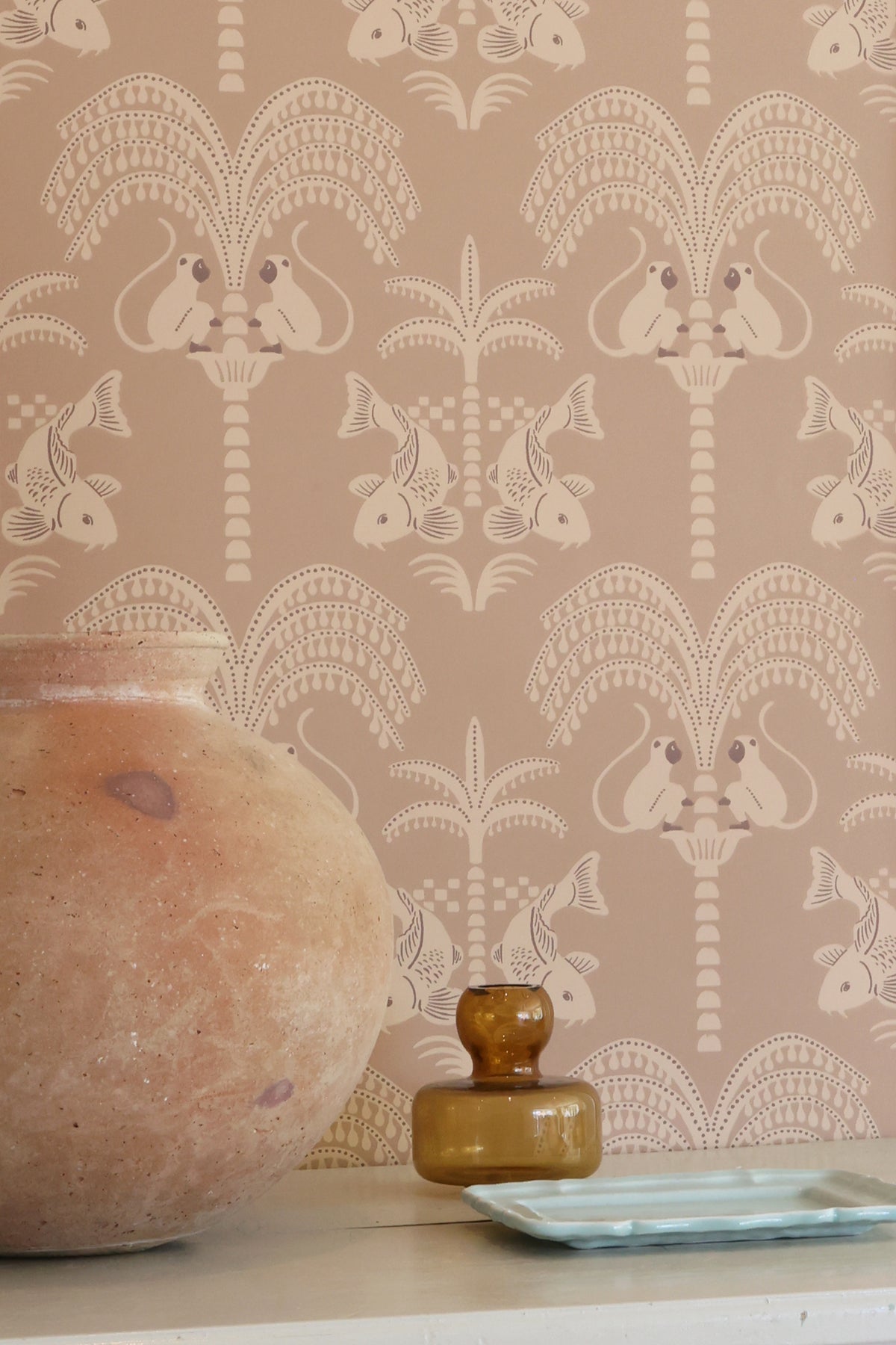 Sample - Sunset Gold Wallpaper - Caramel Brown