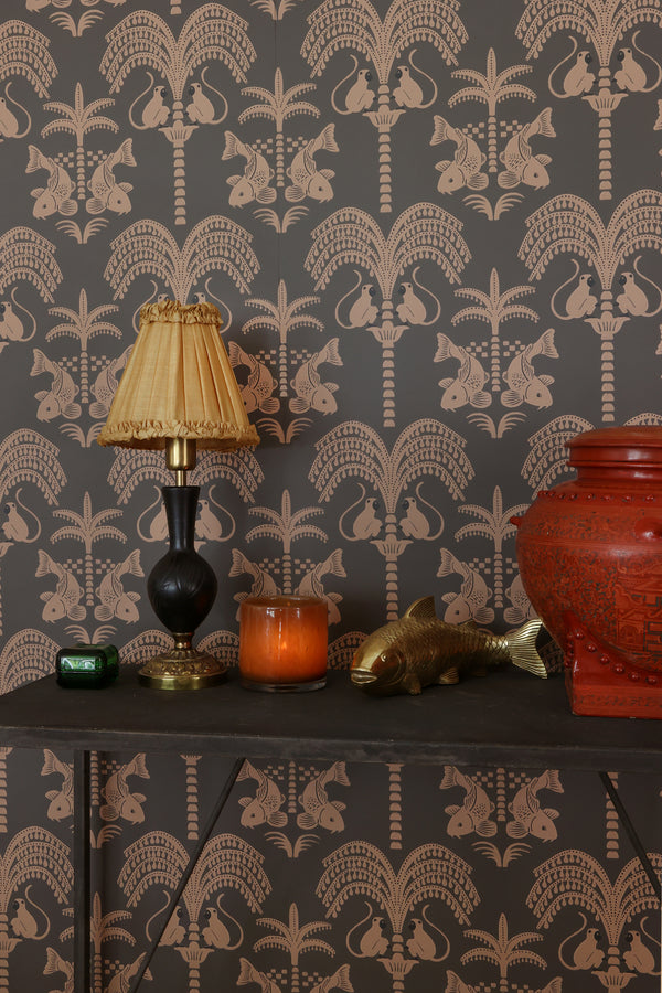 Sample - Sunset Gold Wallpaper - Black Coffee